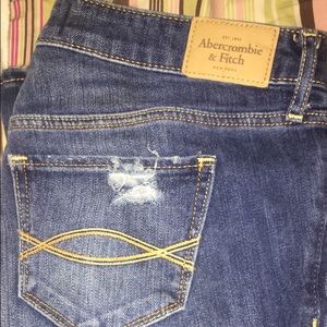 Abercrombie jeans. With holes in knee