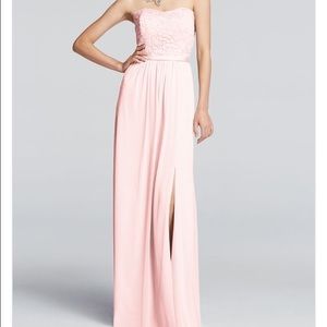 Davids bridal lace and mesh long petal bridesmaid