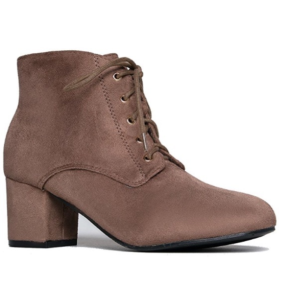 j. adams Shoes - Ankle heel boots lace up bootie 7 faux suede new