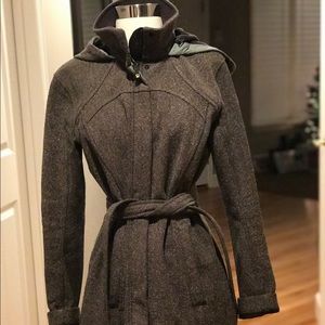 Brown Tweed Lululemon Fleece-lined Coat