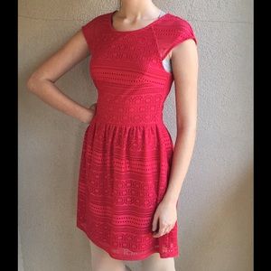 Pretty red patterned dress
