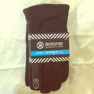 Mens Isotoner Smartouch active gloves. Large