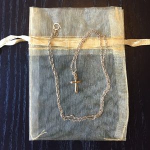 Vintage Gold Cross Necklace