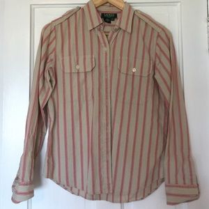 Striped button down shirt