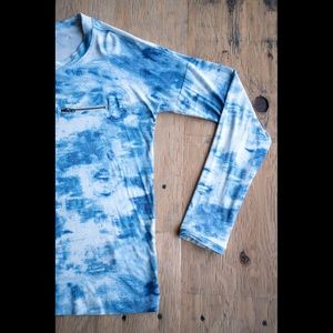 Tie dye print long sleeve top