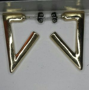 Gold spike earrings