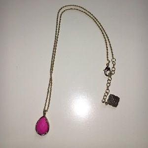 Kendra Scott kiri necklace in hot pink