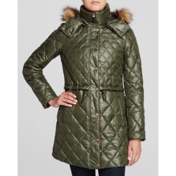 Marc New York Faux Fur Trim Quilted Puffer Coat - Picture 1 of 2