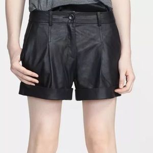 Elizabeth and James Buttery Leather Trouser shorts