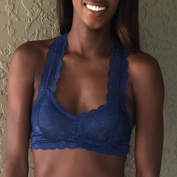 Navy Lace Bralette - Picture 2 of 3