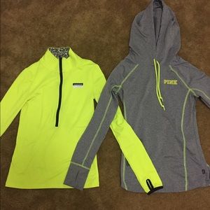 VS Pink half zip & pullover hoodie