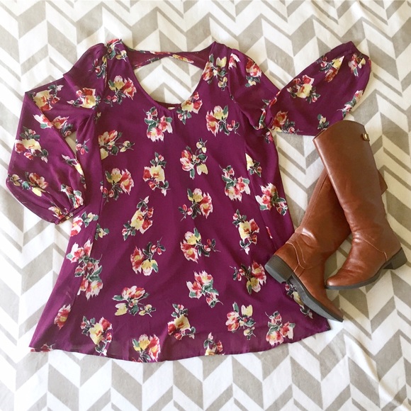SOLD OUT! 💋 Floral Trapeze Dress - Picture 2 of 2