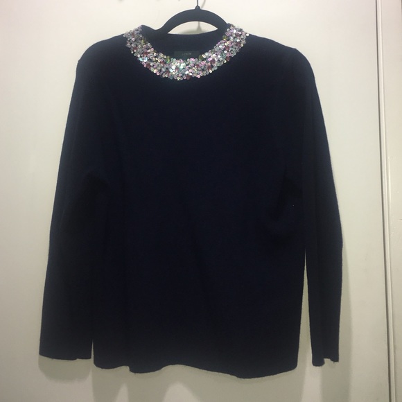 J. Crew Sweater with Sequins - M