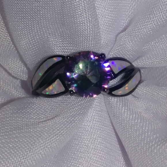 Multicolor Mystic rainbow topaz ring - Picture 2 of 4