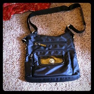 Black weather crossbody purse