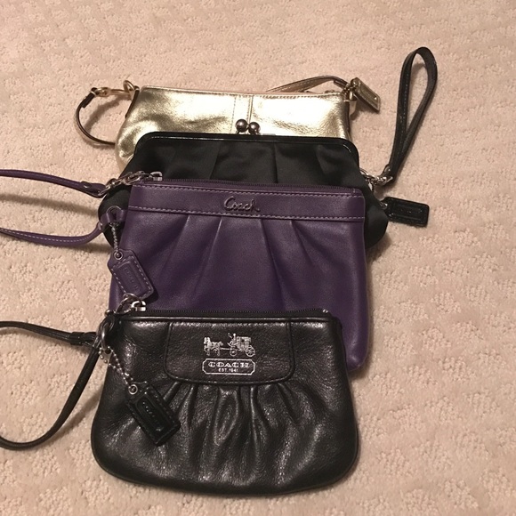 Set of 4 coach wristlets
