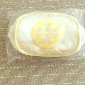 Tory Burch clear/yellow cosmetic pouch (authentic)