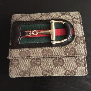 SALE!! Authentic Gucci Horsebit Tri-Fold Wallet