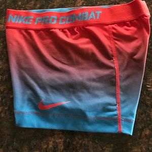 GUC RARE ombre nike pro combat shorts size XS