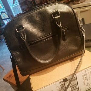 Barneys of New York Black Leather Satchel