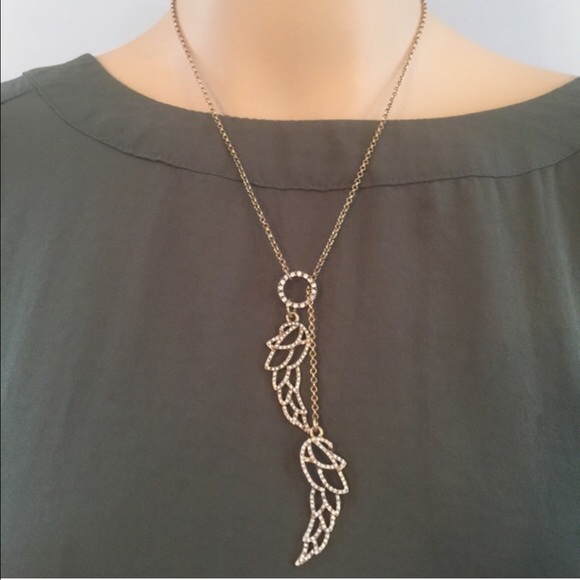 Angel Wing Lariat Necklace (new) - Picture 4 of 5