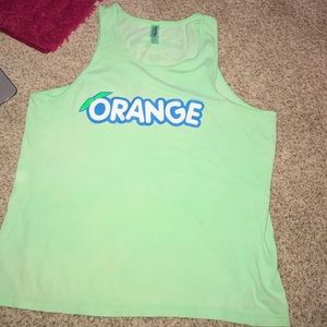 Stingray Orange lime green tank