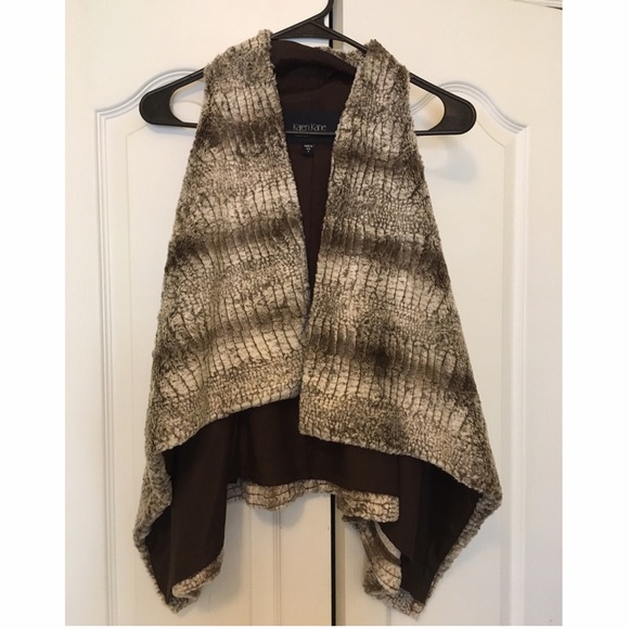 Karen Kane Faux Fur Drape Vest