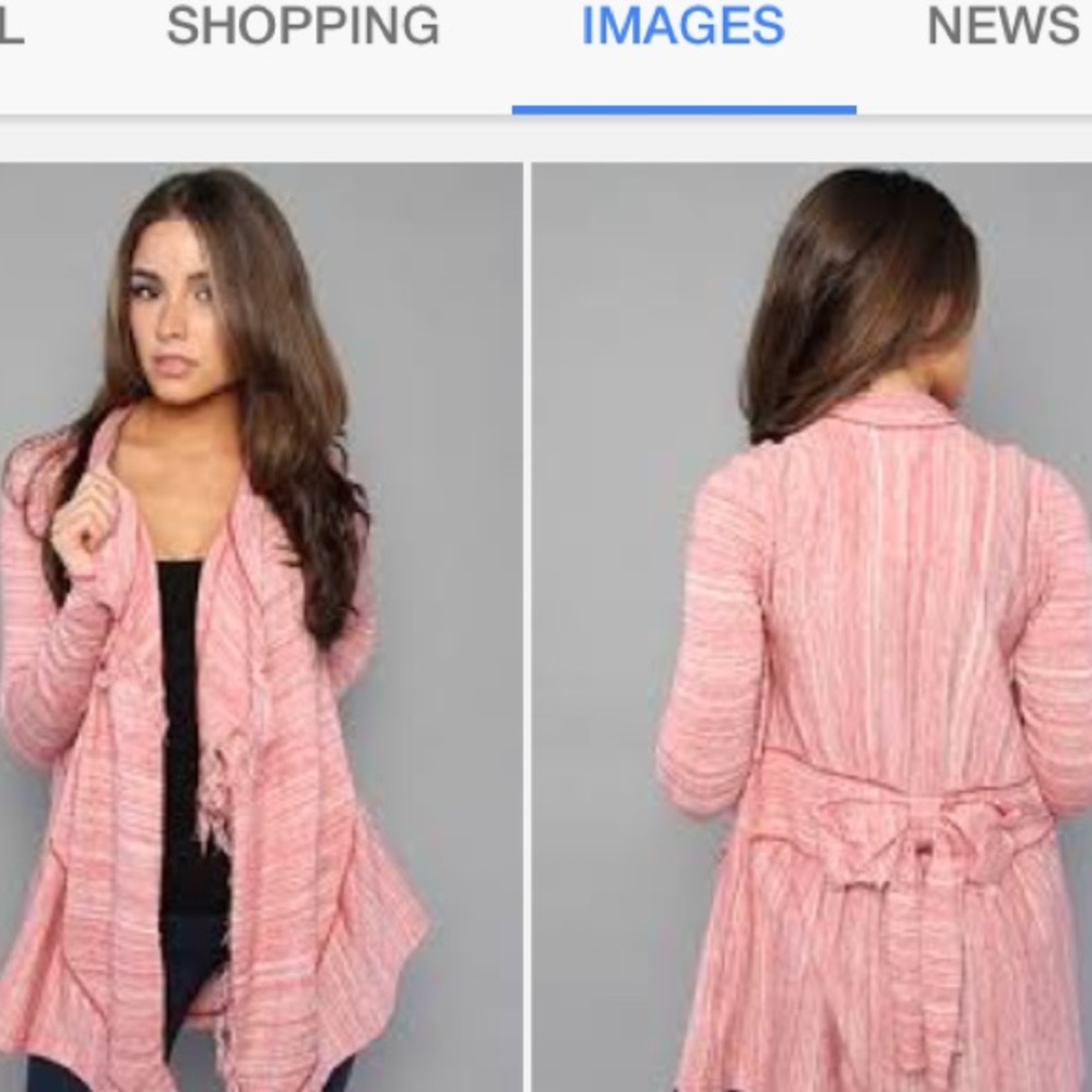 Free People Fringe Cardigan Pink Size Small