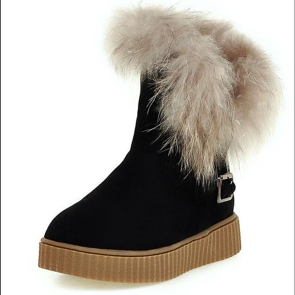 Women's Ankle Boots stylish fluffy