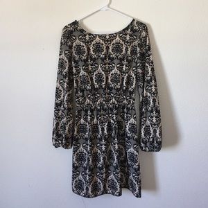 J&M Clothing backless long sleeve dress