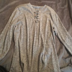 High Neck Lace Up Long Sleeve Zara Top!