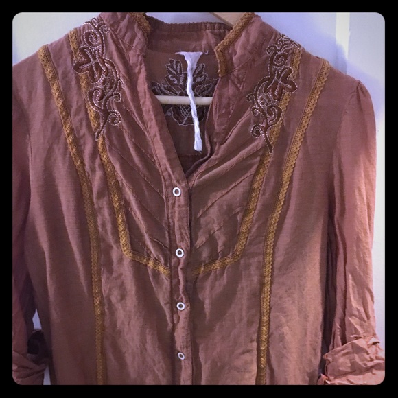 Beautiful Bohemian Rust Color Top
