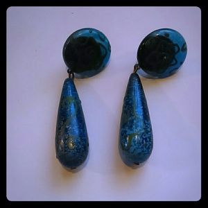 Vintage hand painted earrings