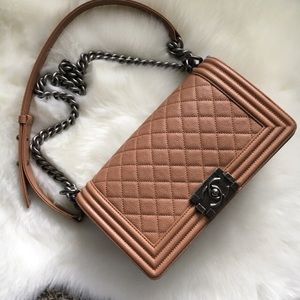 SOLD OUT Chanel Camel Medium Boy