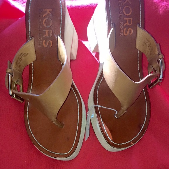 Michael Kors brown leather wedge scandals - Picture 2 of 4