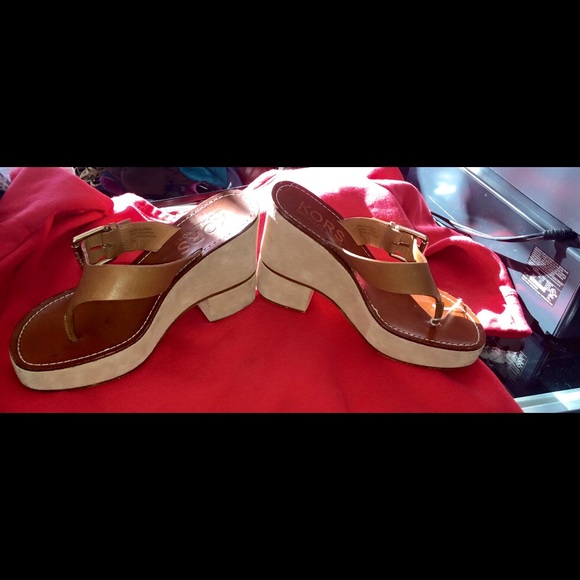 Michael Kors brown leather wedge scandals - Picture 3 of 4