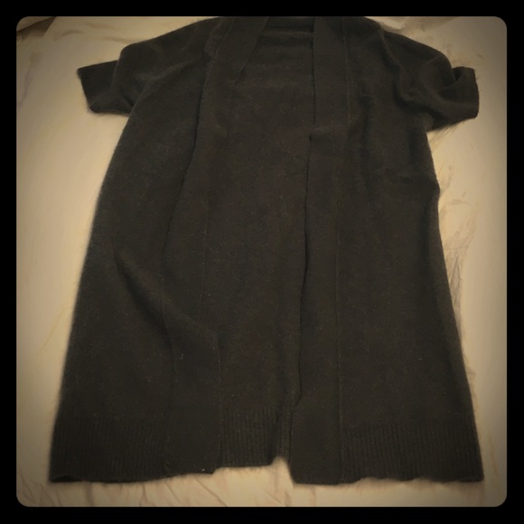 Short sleeve cashmere cardigan