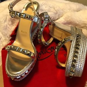 Christian louboutin  Cataclou wedge silver/silver