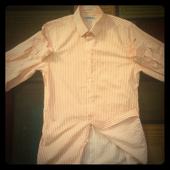 Orange-Striped Button-Down