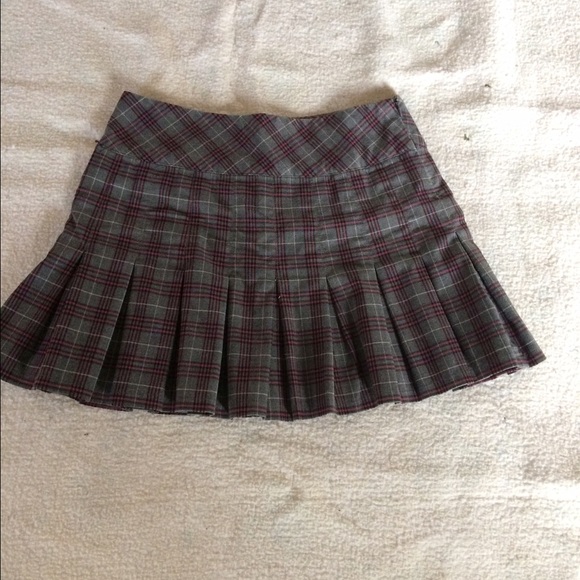 Plaid mini skirt