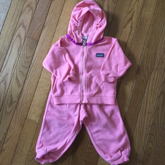 Patagonia fleece pants and zip up hoodie