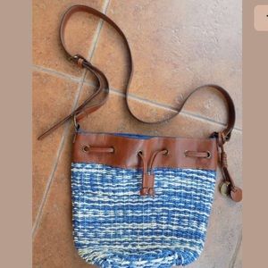 NWOT LUCKY BRAND STRAW CROSSBODY BAG
