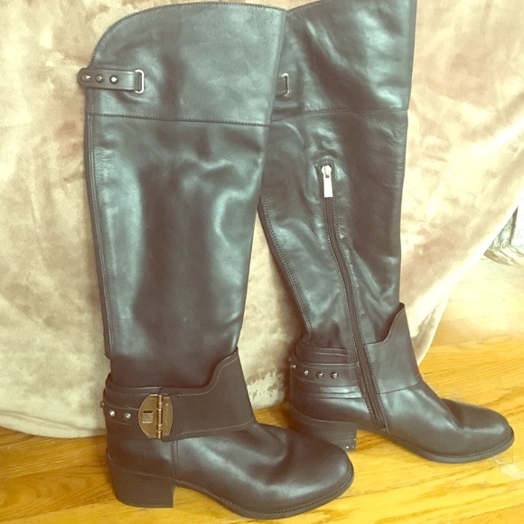 Vince camuto black knee high boots