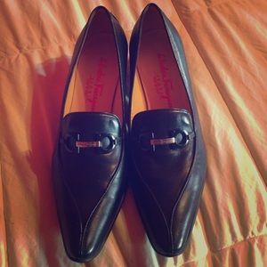 Black Ferragamo Sport heels 8.5.