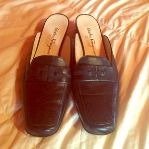 Pair of Salvatore Ferragamo slip in loafers.