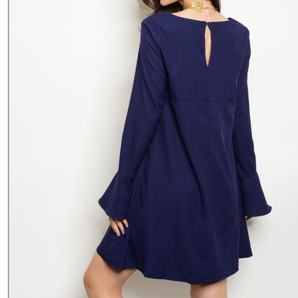 🎉Navy Long Sleeve Dress - Picture 2 of 3