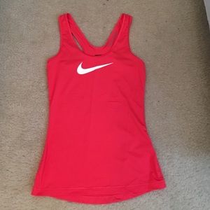 Red Nike exercise tank top