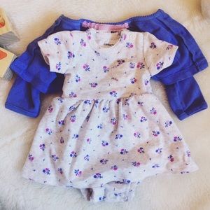 Newborn Floral Dress + Cardigan