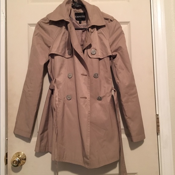 Express tan trench coat