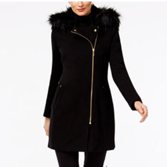 Last chance ✨NWOT  INC black fur coat small
